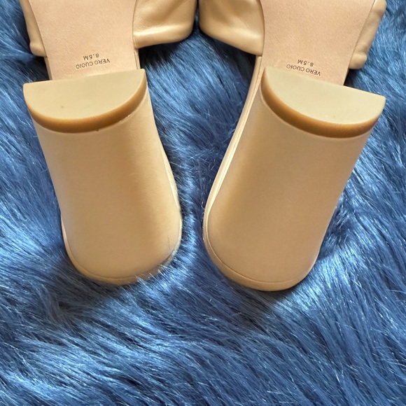 New! Veronica Beard Ganita Knot Front Leather Mules Sandals - Picture 11 of 12